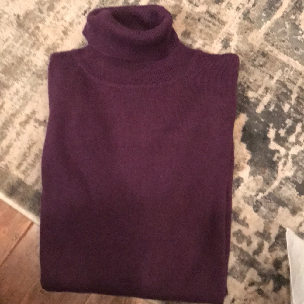 85% silk purple turtleneck. Worn once.
